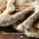 Ljojo Luxury Faux Fur Plaid Throw Blanket - Soft & Cozy Winter Sofa Cover