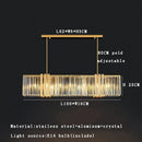 Crystal Pendant Light Luxury Modern Rectangular Living Room Designer Tea Room Island Counter Pendant Lamp by Ljojo