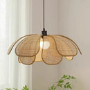 Japanese Style Rattan LED Chandelier - Elegant Pendant Lamp for Dining Room by Ljojo