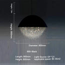 LED Crystal Half Round Raindrops Pendant Light Chandelier for Bedroom by Ljojo