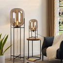 Nordic Style Smoke-Gray Glass Floor Lamp Industrial Indoor Lighting for Living Room Bedroom by Ljojo