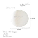Ljojo Noguchi Isamu Paper Chandelier Lantern Ball for Bedroom Livingroom Zen Lamps