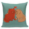 Ljojo Love Pug Dog Cushion Cover Sleep Dog Throw Pillow Case