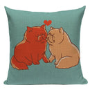 Ljojo Love Pug Dog Cushion Cover Sleep Dog Throw Pillow Case