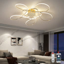 Nordic Luxury Art LED Pendant Light: Chrome/Gold Plated Flower Chandelier by Ljojo