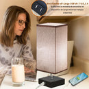 Ljojo LED Desk Lamp with Dual USB Ports and Pull Chain Table Lamp