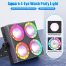 Ljojo™ Wash Lights 4x12W RGBW LED Par Lights for DJ Disco Party Event