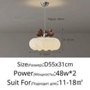 Ljojo Walnut Deer Horn LED Pendant Light for Bedroom Living Room Indoor Lighting Fixture
