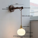 Ljojo LED Wall Mirror Lights with Switch - Modern Wooden Indoor Lamp
