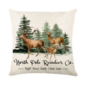 Christmas Decor Pillow Cover 18x18 in Linen Throw - Ljojo Home Decor