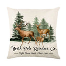 Christmas Decor Pillow Cover 18x18 in Linen Throw - Ljojo Home Decor