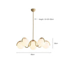 Ljojo French Cream Style Glass Ball Chandelier Modern Dining Room Hanging Lamp