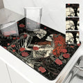 Halloween Skull Absorbent Mat by Ljojo: Antiskid & Quick Dry Kitchen/Bathroom Pad