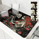 Halloween Skull Absorbent Mat by Ljojo: Antiskid & Quick Dry Kitchen/Bathroom Pad