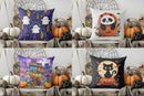 Cute Ghosts with Stars Halloween Pillow Cover by Ljojo