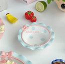 Ljojo Mini Pink Cutlery Set with Dessert & Fruit Plates & Bow-Shaped Meal Plate