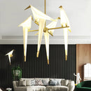 LED Branch Pendant Light: Modern Paper Bird Indoor Lighting by Ljojo