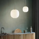 Nordic Glass Sphere LED Pendant Light Fixture for Dining Room by Ljojo