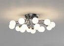 Ljojo LED Glass Ball Chandelier: Luxury Nordic Ceiling Light for Home Decor