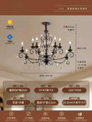French Retro Style Living Room Pendant Light Luxury Candle Crystal Room Main Light Europea... by Ljojo