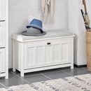 Ljojo™ Flip-Drawer Shoe Bench with Seat Cushion: Compact Entryway & Hallway Storage