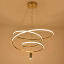 Ljojo LED Circle Chandelier for Living Room Dining Bedroom Exhibition Hall