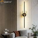 LED Strip Wall Lamp Deer Horn Staircase Living Room Decor Ljojo