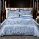 Ljojo Luxury Jacquard Bedding Set - European Style Satin Duvet Cover for Double Bed