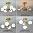 Ljojo LED Copper Glass Ball Ceiling Chandeliers for Modern Home Decor