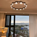 Modern Amber Glass Chandelier Luxury Hanging Lamp Home Decoration for Living Room by Ljojo