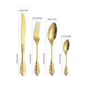 Ljojo 24pcs High-End Stainless Steel Tableware Set for Home, Hotel, Party, Christmas Gift
