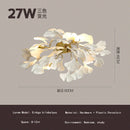 Modern Ceramics Ginkgo Leaf Chandelier Lamp Atmospheric Luxury Villa Loft Hotel Home - Ljojo