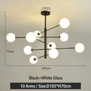 LED Chandelier Black/Gold Modern Pendant Light for Living Room - Ljojo