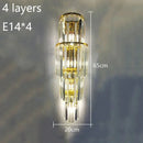 Ljojo Luxury Crystal Wall Lamp for Hotel Lobbies, Villas, and Living Rooms