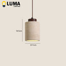 Ljojo Japanese Wabi-Sabi Stone Pendant Light Yellow Travertine LED Hanging Lamp