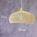 Wabi-sabi Rattan Pendant Chandelier - Japanese Style Bamboo Lighting for Living Room - Ljojo