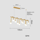 G9 Italian Copper Glass Bubble Chandelier by Ljojo - Luxury Hanging Lamp for Living Room