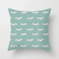 Light Blue Green Mint Geometric Print Boho Pillowcase Set by Ljojo