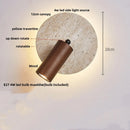 Ljojo LED Wall Light: Modern Nordic Yellow Travertine Glass Bedside Lamp