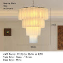 Frosted White Texture Glass Chandelier LED Lighting Fixture for Living Room Decor by Ljojo