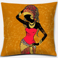 Ethnic African Women Pillowcase by Ljojo | Polyester Cushion Cover for Car & Sofa