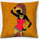 Ethnic African Women Pillowcase by Ljojo | Polyester Cushion Cover for Car & Sofa
