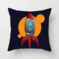 Cartoon Spacecraft Astronaut Rocket Pillowcase for Home Decor - Ljojo
