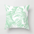 Ljojo Mint Green Geometric Printed Cushion Cover for Home Sofa Décor