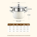 Ljojo 304 Stainless Steel Non-stick Soup Pot with Lid - Induction Cooker & Gas Stove Compatible