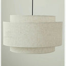 Japanese Style Fabric LED Pendant Light for Living Room by Ljojo
