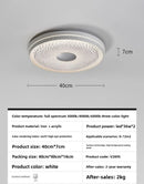 Ljojo 50CM Crystal Acrylic LED Ceiling Light for Living Room, Dimmable Bedroom Lamp