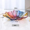 Ljojo Melon Seed & Fruit Plate Set on Crystal Glass Coffee Table