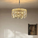 Gold Starry Crystal Chandelier for Villa Attic Bedroom - Ljojo Luxe Hanging Lamp
