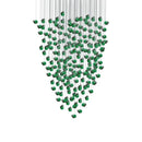Ljojo Luxury Glass Stone LED Chandelier for Living Room, Modern Pendant Light